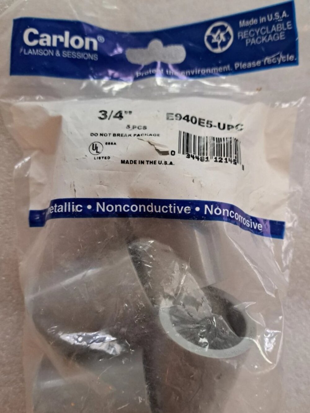CARLON 5-Pack 3/4 PVC Coupling